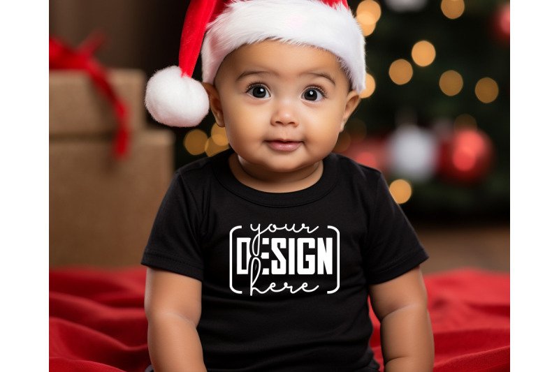 christmas-cute-baby-black-t-shirt-mockups-girls-mockups-christmas-ho