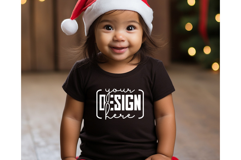 christmas-cute-baby-black-t-shirt-mockups-girls-mockups-christmas-ho