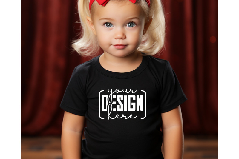 christmas-cute-baby-black-t-shirt-mockups-girls-mockups-christmas-ho