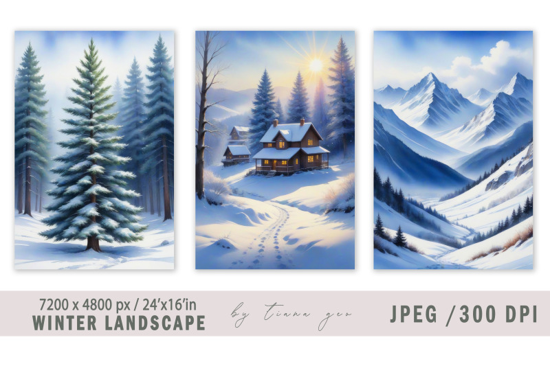 christmas-winter-landscape-illustrations-for-posters-3-jpeg