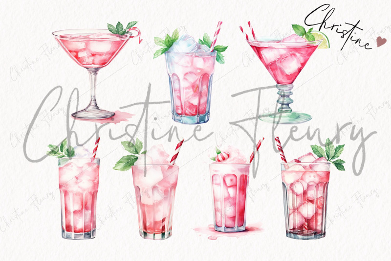 watercolor-pink-peppermint-cocktails-png