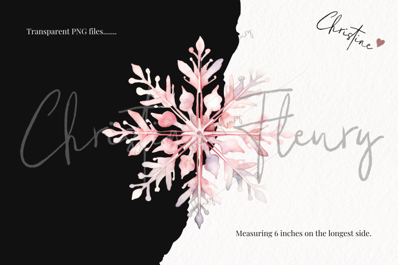 watercolor-pink-snowflakes-clipart