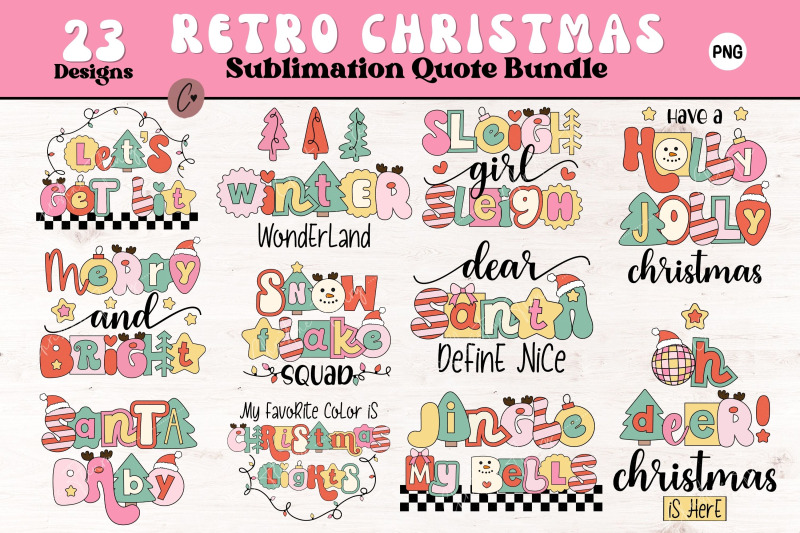 retro-christmas-sublimation-quote-bundle