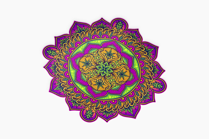 weed-leaf-lotus-mandala-ornamental