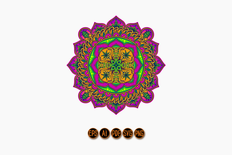 weed-leaf-lotus-mandala-ornamental