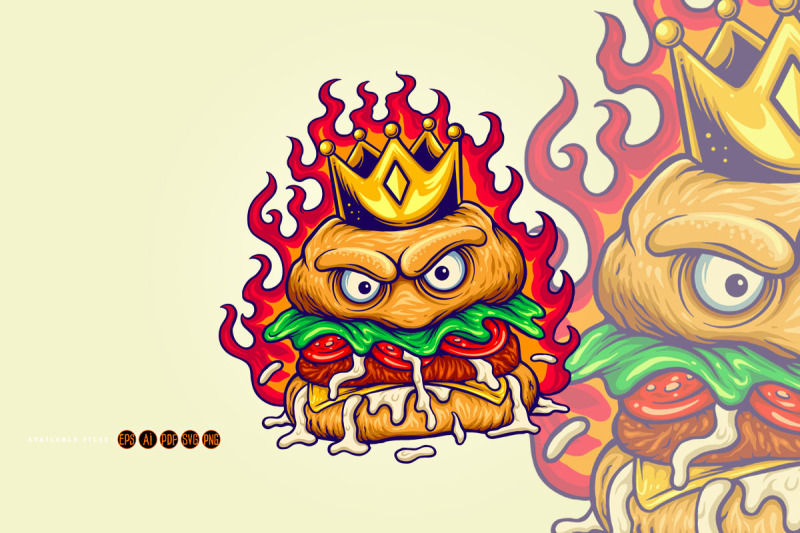 funny-flames-crowned-spiciness-burger