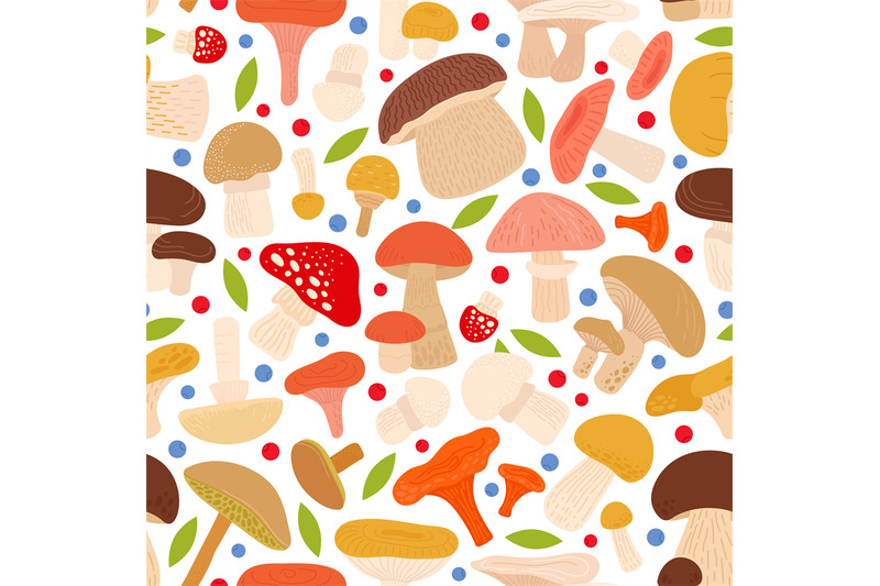 mushroom-seamless-pattern-forest-planting-autumn-mushroom-leaves-an