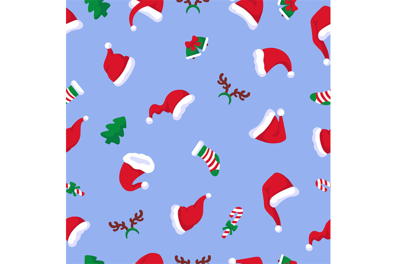 red-santa-hats-seamless-pattern-flat-hats-graphic-design-christmas-h