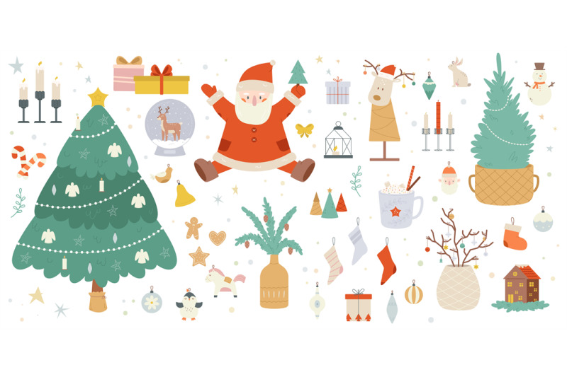 doodle-cartoon-christmas-decorations-elements-xmas-tree-toys-and-san