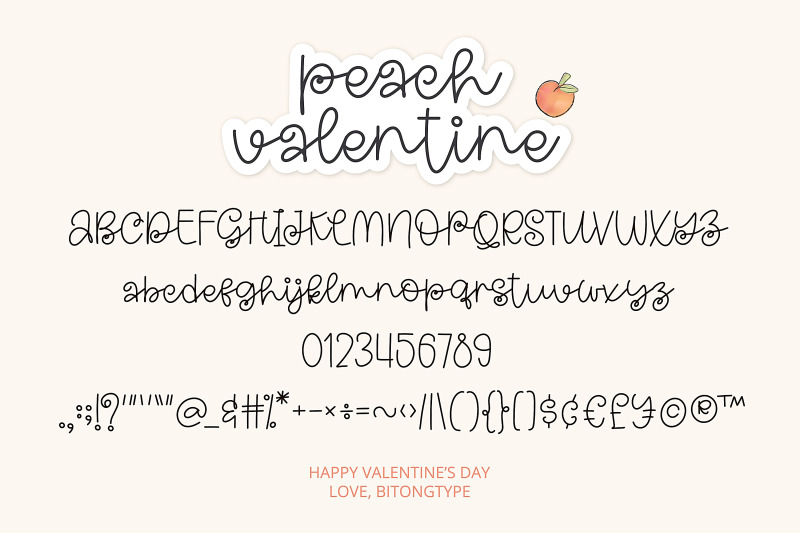 peach-valentine-a-cute-hanwritten-font
