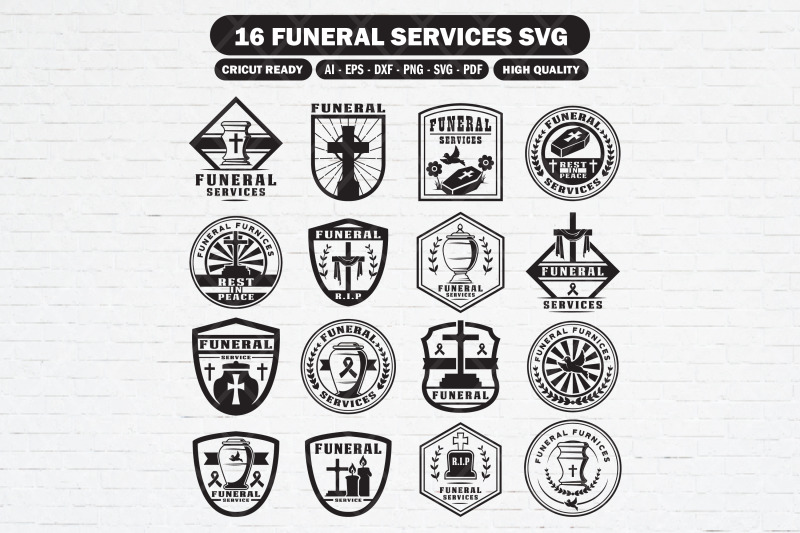 funeral-memorial-service-logo-svg-bundle