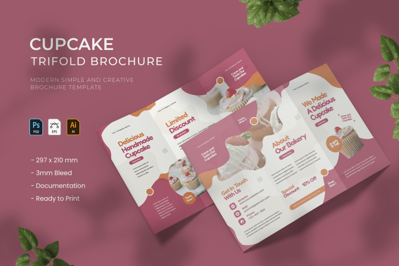 cupcake-trifold-brochure