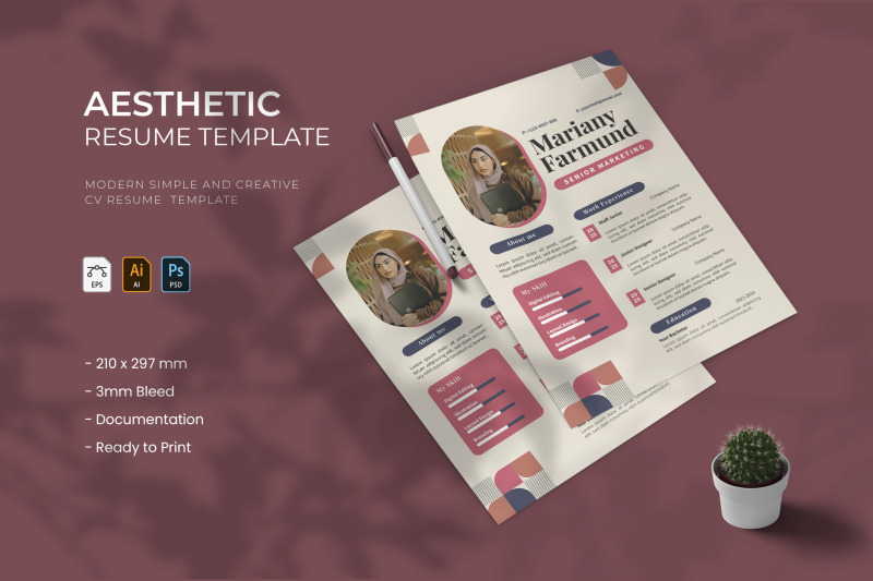 aesthetic-geometric-resume