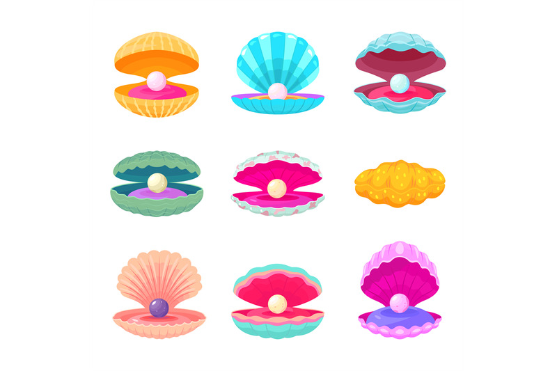 pearls-in-shells-decorative-cartoon-shell-with-pearl-different-sand