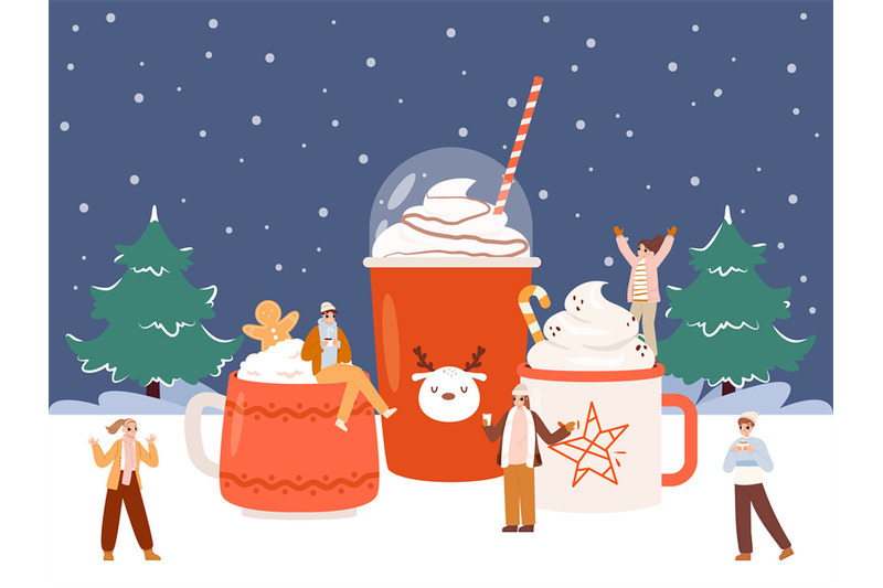 winter-holiday-concept-with-big-mugs-hot-chocolate-and-latte-sweet-c