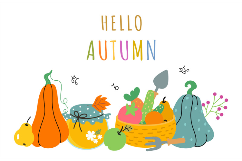 autumn-harvest-background-with-pumpkins-and-vegetables-basket-agricul