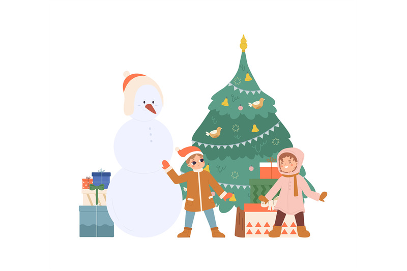 christmas-time-scene-with-cute-little-children-xmas-tree-gift-boxes