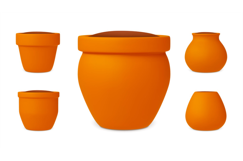 clay-pots-3d-isolated-set-empty-pot-with-ground-for-plants-house-gar