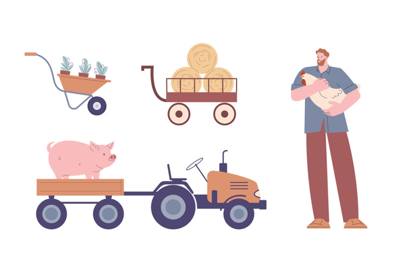 farmer-and-farm-animals-agriculture-technic-hen-and-cute-flat-pig-t