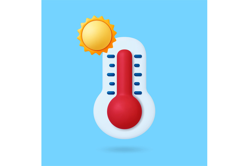 weather-thermometer-with-hot-temperature-3d-sun-forecast-graphic-ele