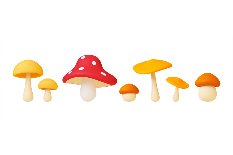 mushroom-3d-render-collection-mushrooms-isolated-clipart-autumn-fore