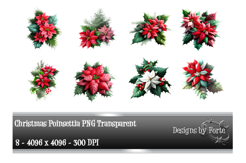 eight-christmas-poinsettia-graphics-png