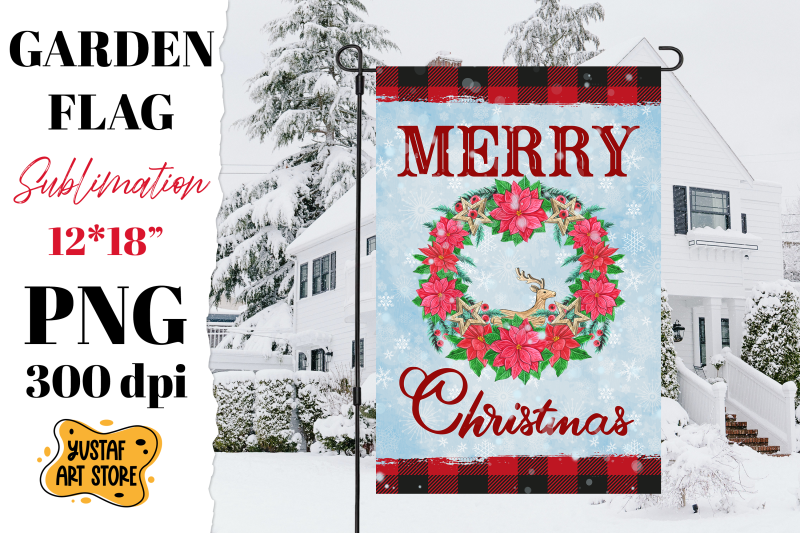 merry-christmas-garden-flag-sublimation-christmas-wreath