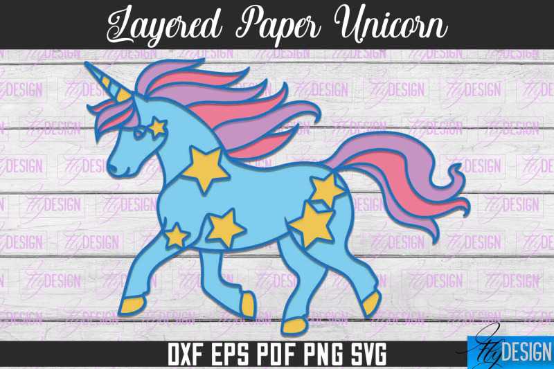 layered-paper-unicorn-unicorn-paper-cut-svg-file