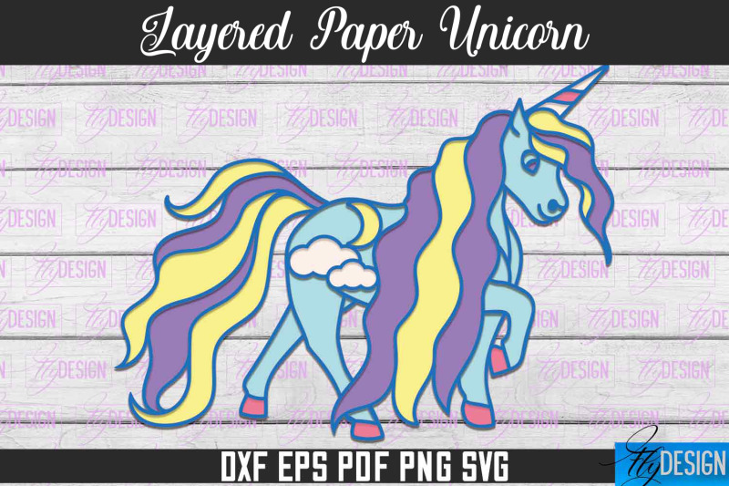 layered-paper-unicorn-unicorn-paper-cut-svg-file