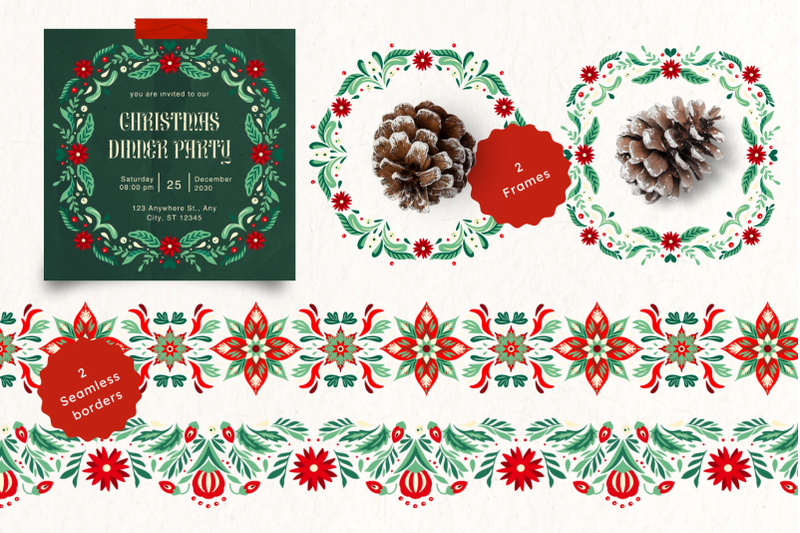 folk-christmas-pattern-and-ornaments