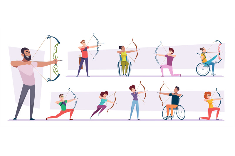 archers-disability-sport-characters-shooting-to-aim-exact-vector-peop