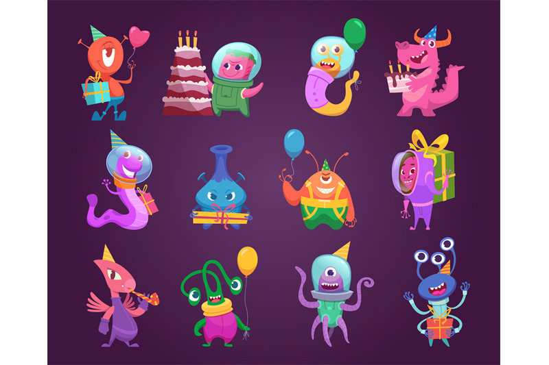 funny-aliens-space-cartoon-characters-with-balloons-exact-vector-part