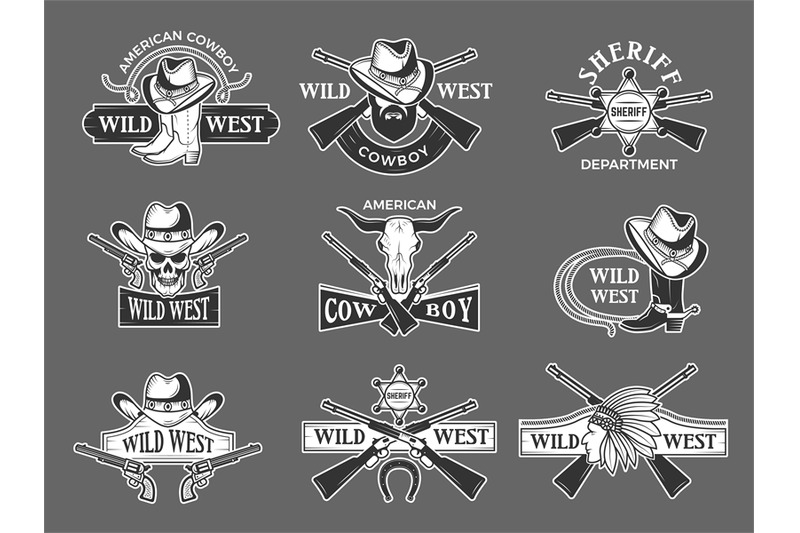 wild-west-logo-sheriff-retro-symbols-collection-recent-vector-wild-we