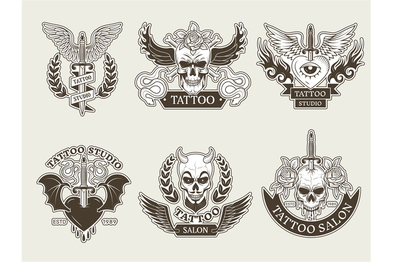 tattoo-badges-art-template-for-body-painting-hipster-tattoos-and-badg