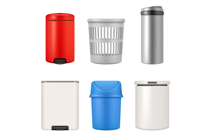 garbage-basket-realistic-set-of-containers-for-garbage-decent-vector