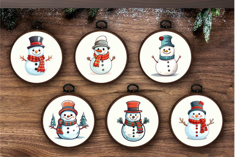 cartoon-christmas-snowmans-png-bundle