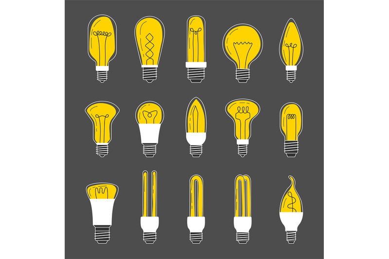 simple-bulbs-electricity-items-bulbs-illustrations-energy-technology