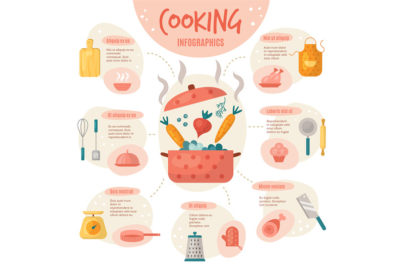 cooking-infographic-kitchen-or-restaurant-preparing-food-informative