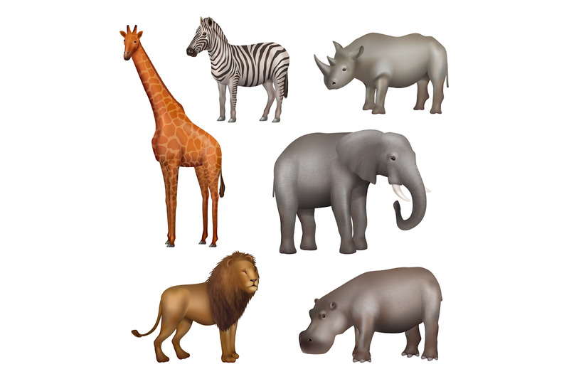 african-animals-hippopotamus-zebra-elephant-lion-wild-realistic-anima