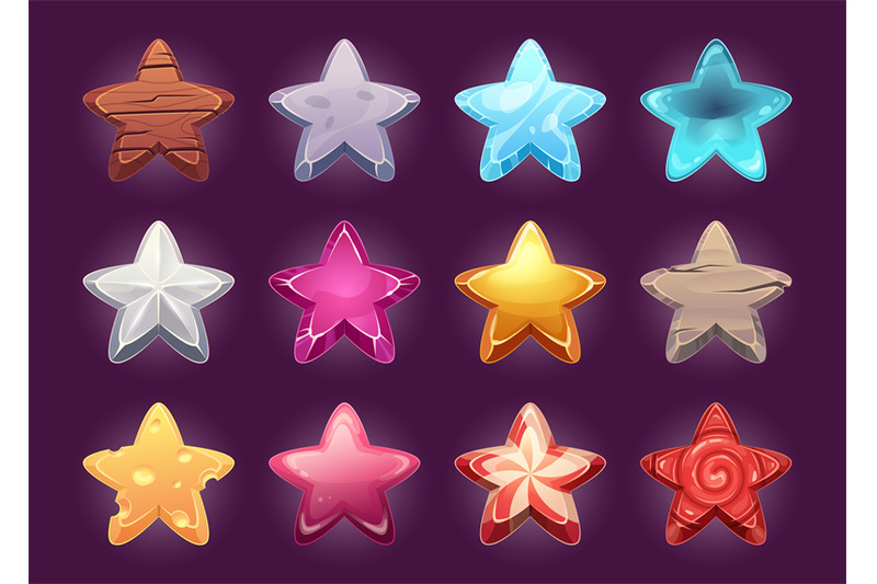 game-ui-stars-different-texturized-stars-exact-vector-cartoon-templat