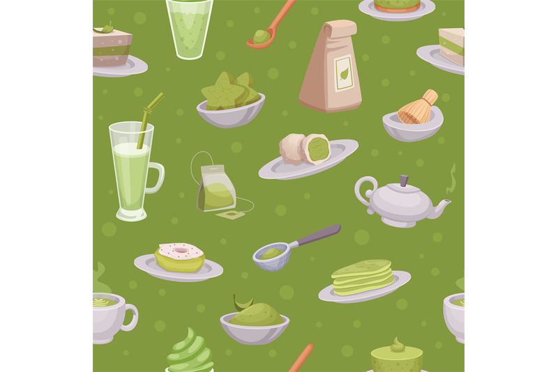 matcha-pattern-seamless-background-from-traditional-green-matcha-heal