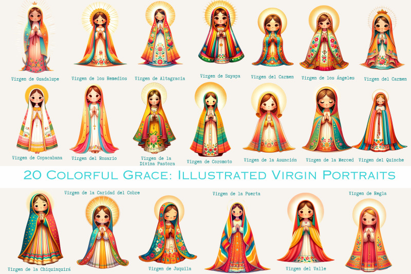 colorful-grace-illustrated-virgin-portraits
