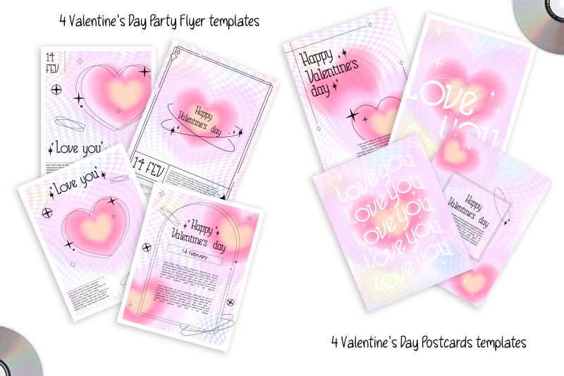 valentine-039-s-day-flyers-set-8-y2k-love-card