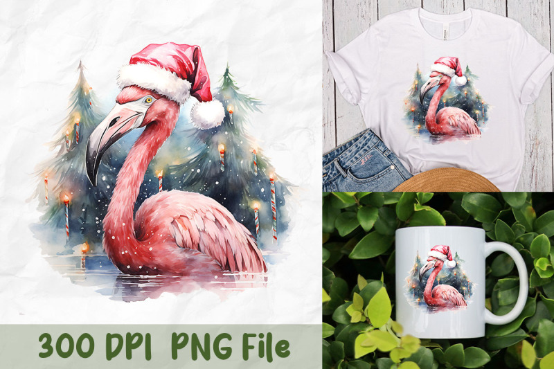 pink-flamingo-santa-cap-png