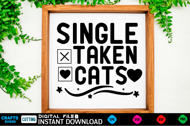 single-taken-cats-svg-design