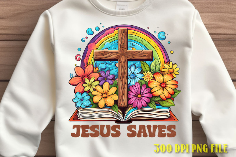 jesus-saves-colorful-cross-art