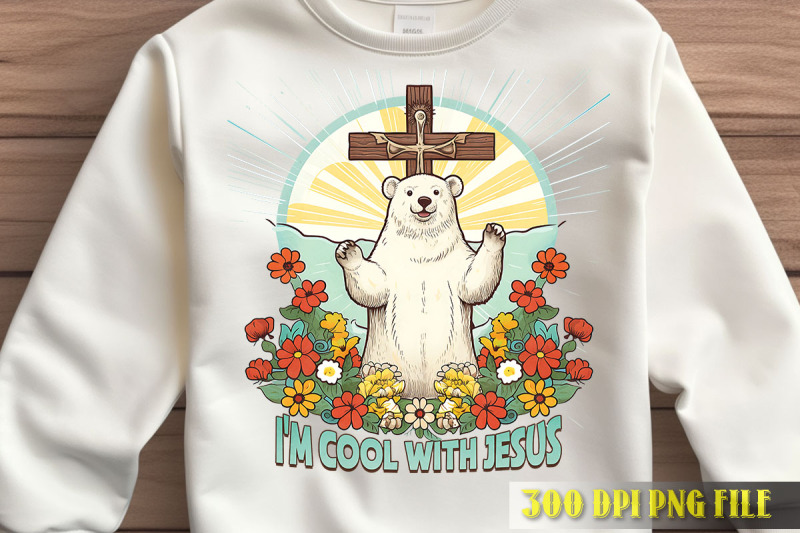 i-039-m-cool-with-jesus-polar-bear-art