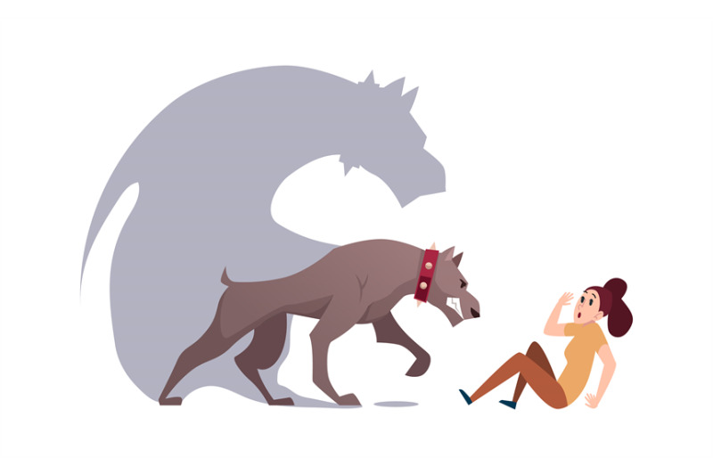 angry-dog-woman-get-scared-of-big-aggresive-dog-vector-concept-illust