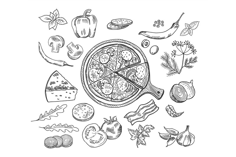 italian-pizza-doodle-ingredients-pizzeria-food-elements-sketch-tomat