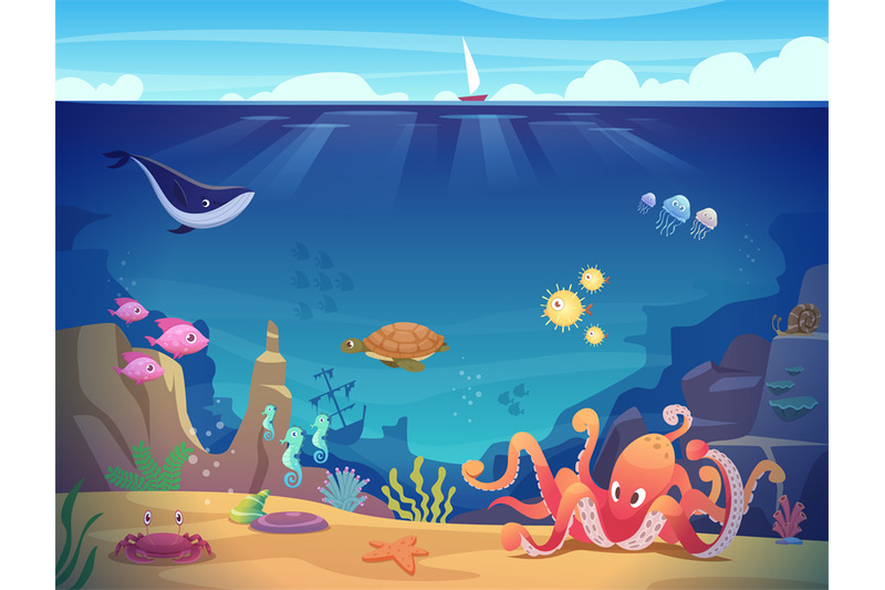 underwater-life-background-with-ocean-creature-with-tentacles-exact-v